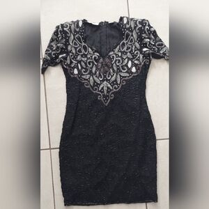 Vintage Sequin Beaded Party Dress